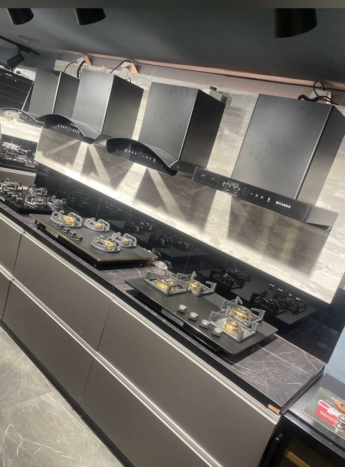 Appliances on display at the Wood World showroom